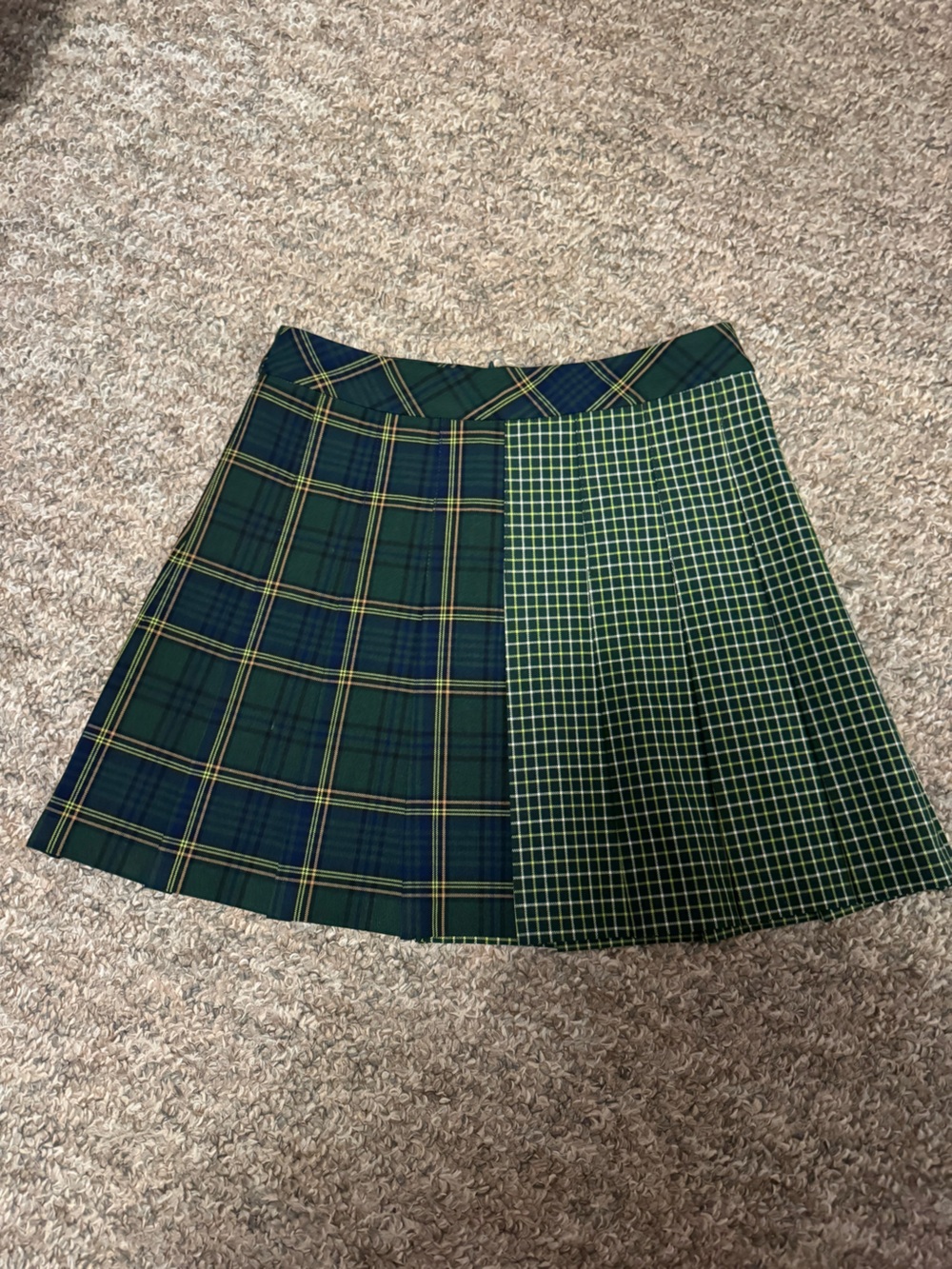 Sunday Best from Aritzia Green Plaid & Checked pleated skirt